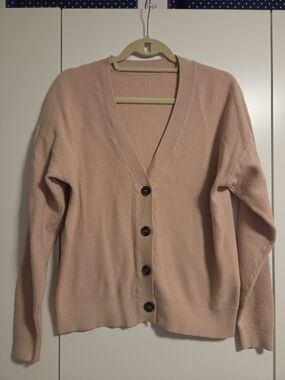 Zenana Outfitters Blush Pink V-Neck Button Cardigan